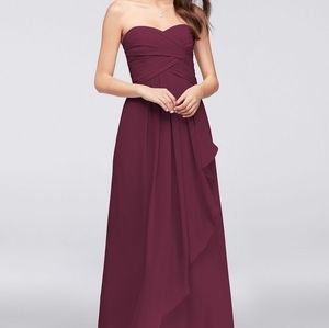 W10840 Wine Bridesmaid Dress